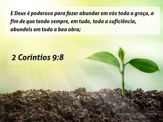 2 Coríntios 9:8 Abundância (white)